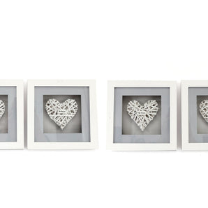 Set of 4 Be Kind Woven Heart Frames