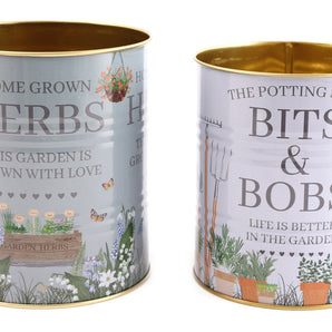 Potting Shed Storage Tins Set of Two