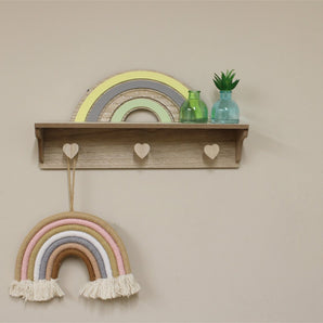 Rainbow Shelf with Hooks