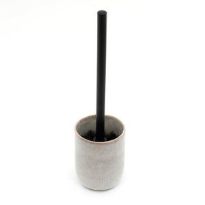 Taupe Ceramic Toilet Brush Holder