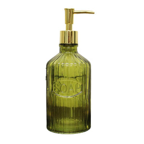 Green Glass Soap Dispenser