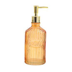 Orange Glass Soap Dispenser