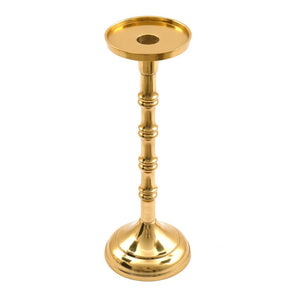 Gold Pillar Candlestick Large