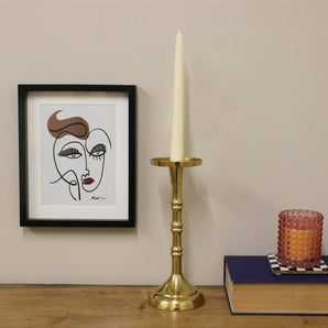 Gold Pillar Candlestick Medium