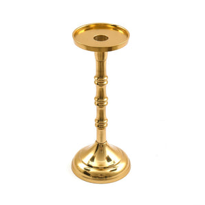 Gold Pillar Candlestick Medium