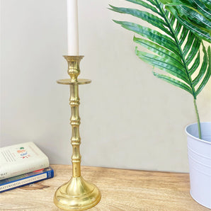 Brass Metal Dinner Candlestick 30cm