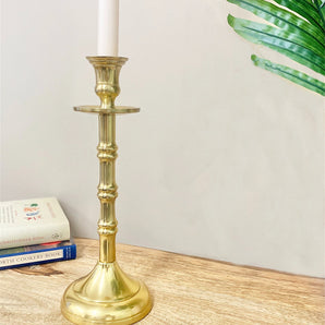 Brass Metal Dinner Candlestick 27cm