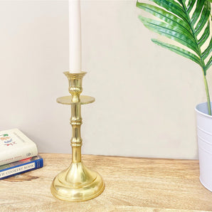 Brass Metal Dinner Candlestick 22cm