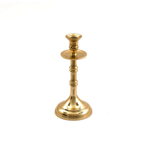 Brass Metal Dinner Candlestick 22cm