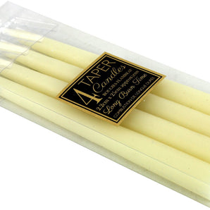 Set Of 4 Ivory Taper Candles