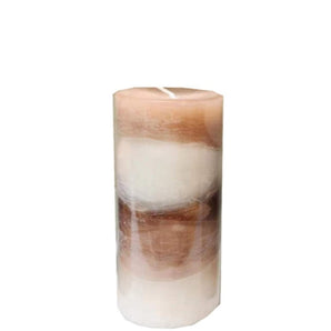 Vanilla Swirl Ombre Pillar Candle