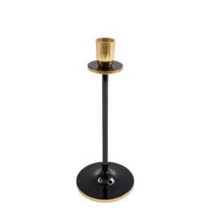 Medium Black and Gold Candlestick