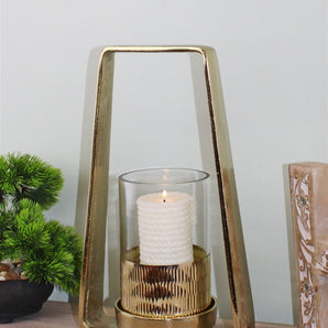 Gold Metal Candle Holder 34cm