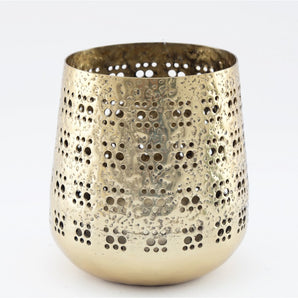 Large Gold Candle Pot 20cm