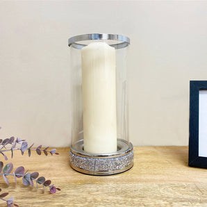 Large Sparkly Pillar Candle Holder