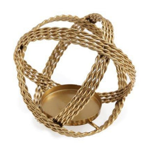 Gold Coloured Ball Candle Holder