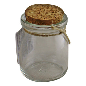 Set of 12 Small, Craft Storage Glass Jars With Cork Stoppers