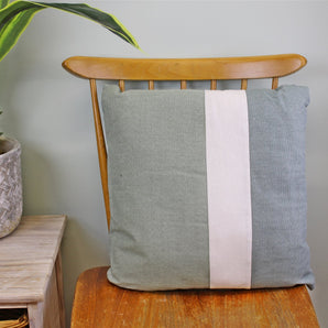 3 Panel Green Square Scatter Cushion, Eucalyptus Range