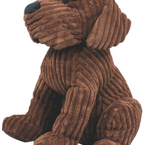 Large Chocolate Ribbed Dog Doorstop