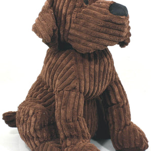 Large Chocolate Ribbed Dog Doorstop