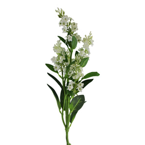 Single Lavender Spray, Cream Flowers, 63cm