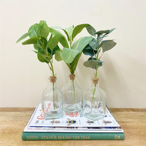 Set of Three Artificial Leaf In Vase