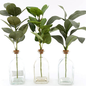 Set of Three Artificial Leaf In Vase