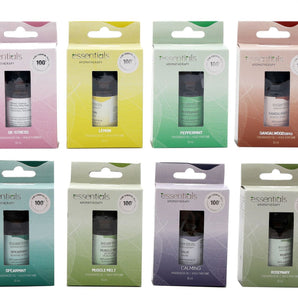 Pack of 8 x 10ml Essentials Aromatherapy Oil