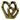 Gold Double Heart Ornament, 15cm.