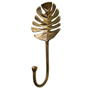 Gold Metal Palm Leaf Coat Hook