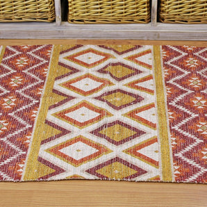 Moroccan Inspired Kasbah Rug, Diamonds and Zig Zags, 60x90cm