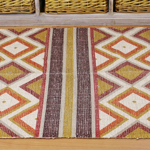 Moroccan Inspired Kasbah Rug, Diamonds and Stripes, 60x90cm