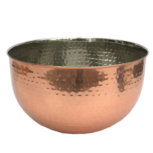 Large Hammered Copper Coloured Bowl