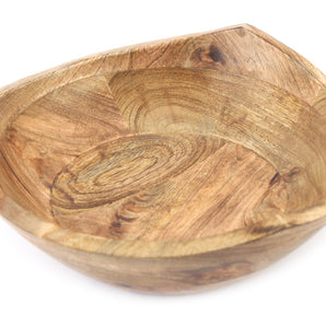 Triangular Shaped Wooden Bowl 28cm