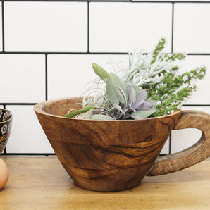 Wooden Bowl with Handle