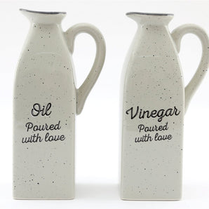 Antique Grey Oil & Vinegar Containers