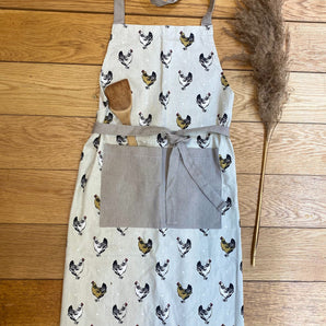 Apron With A Chicken Print Design