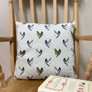 Scatter Cushion With A Chicken Print Design