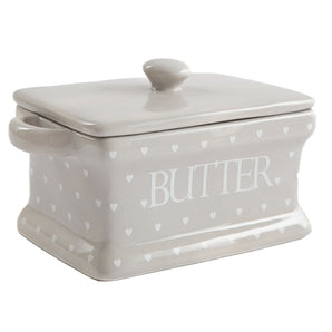 Heart Design Butter Dish