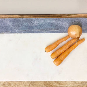 White & Grey Marble Chopping Board 40cm