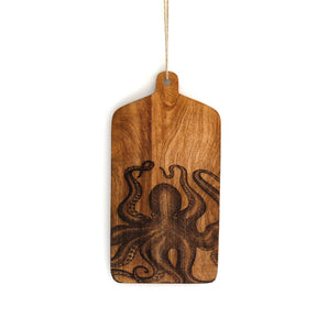 Octopus Engraved Wooden Cheese Board