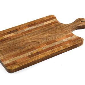 Striped Wooden Large Chopping Board