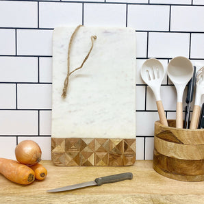 Marble and Wood Patterned Chopping Board