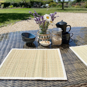 Set of Four Woven Grass Place Mats