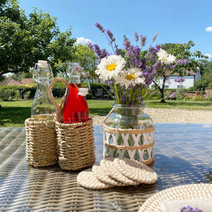 Set of Four Stripey Woven Coasters