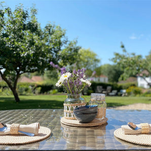 Set of Four Stripey Woven Place Mats