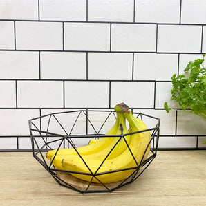 Geometric Black Wire Bowl 26cm