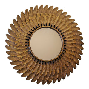 Bronze Effect Feather Frame Mirror