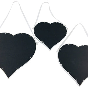 Set of 3 Hanging Heart Mirrors