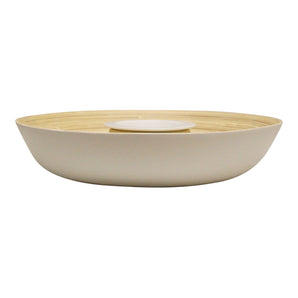 Natural Interiors Bamboo Chip & Dip Dish